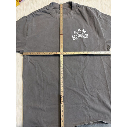 Caamp Band Tee AS Colour Heavy Faded T Shirt Medium Grey Dandelion Graphic EUC