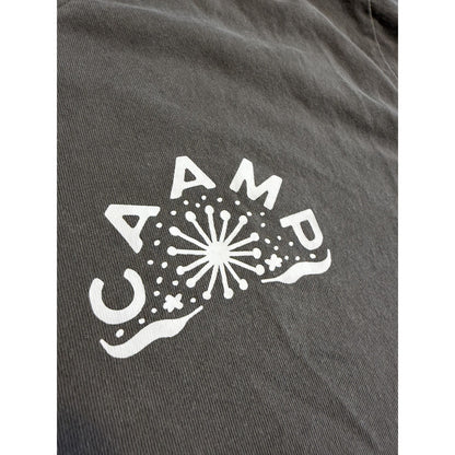 Caamp Band Tee AS Colour Heavy Faded T Shirt Medium Grey Dandelion Graphic EUC