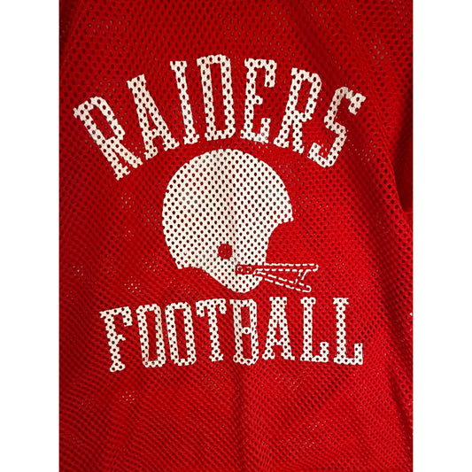 Vintage 80s Russell Athletic Raiders Football Jersey XL Red Mesh Single Stitch USA #Blokecore